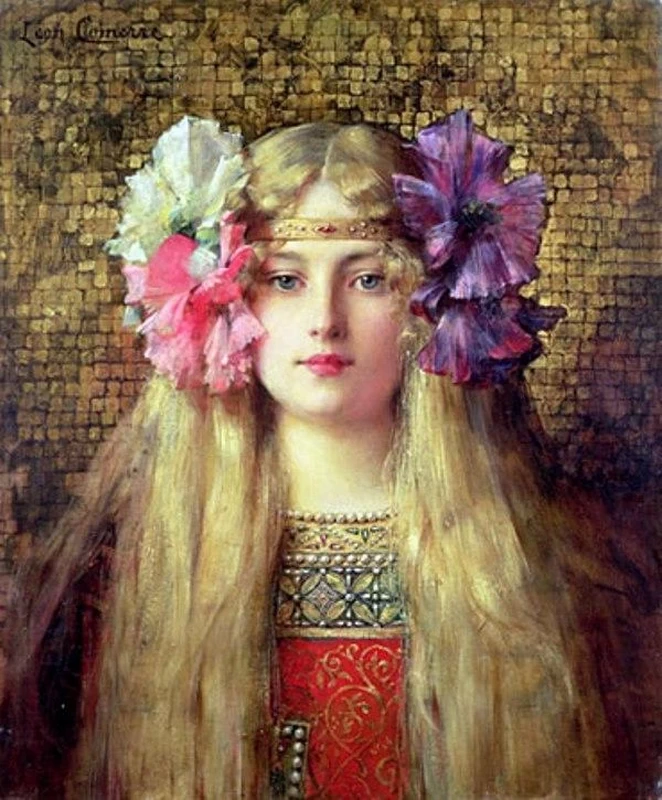 Ragazza con i fiori tra i capelli